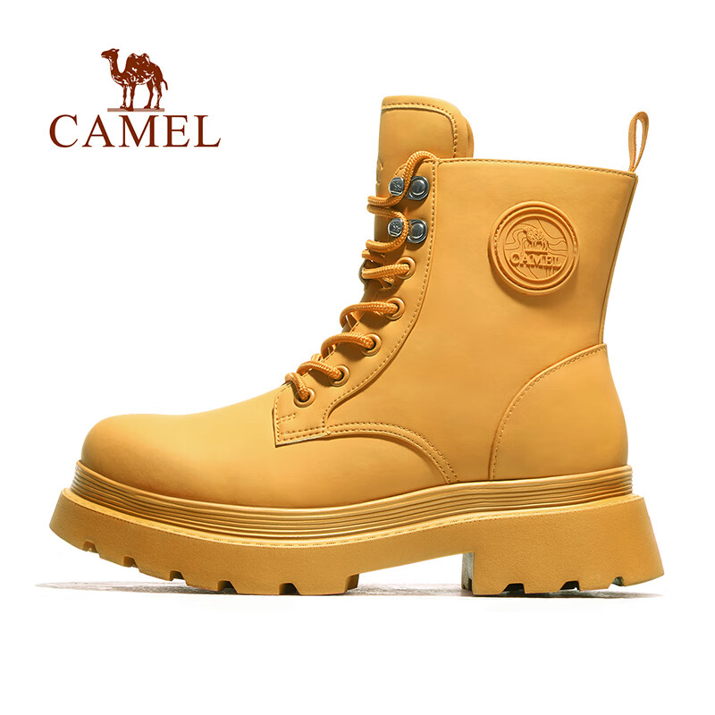 CAMEL Outdoor Casual Shoes Fashion Martin Boots Waterproof Non-slip Women's Work High-top Rain Boots F24C013696