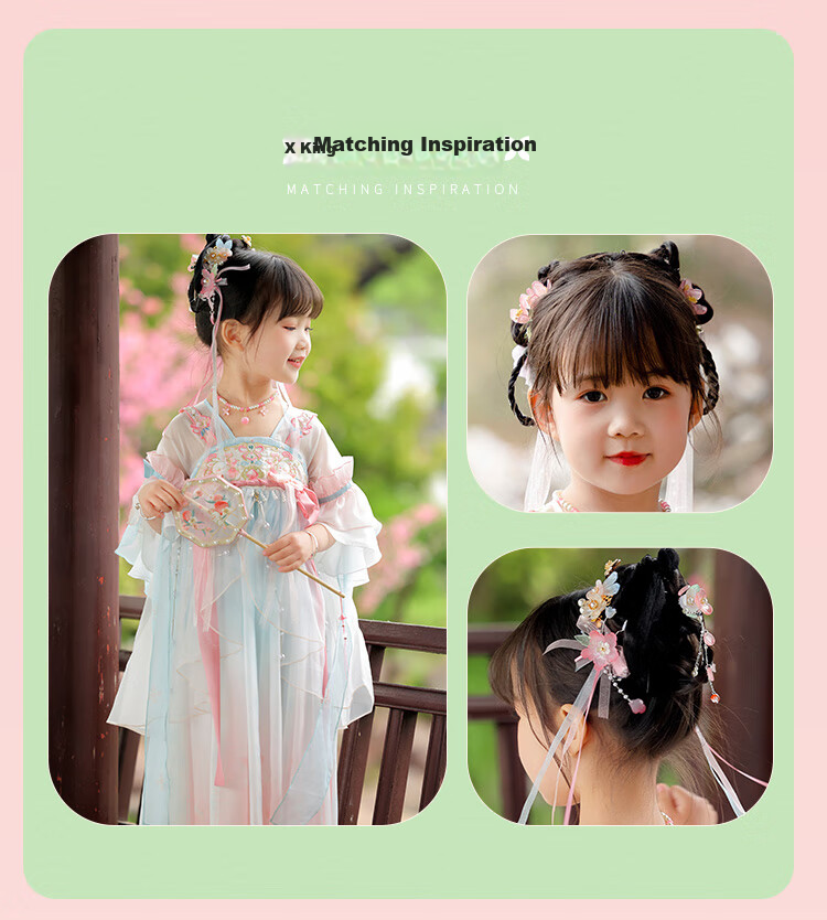 Menghu Peach Hanfu Girls' Summer 2026 Fairy-Like Ancient Style Ru Skirt, Children's New Chinese-Style Thin Dress, Pink And Blue, Size 110 5