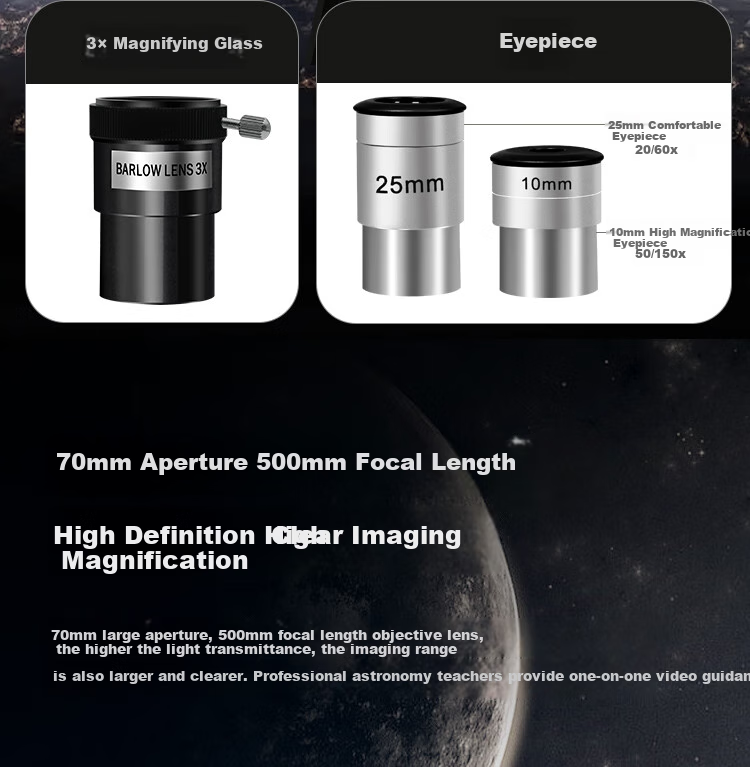 EXPLORE SCIENTIFIC Astronomical Telescope, High Magnification, High Definition, Professional Entry-Level, Boys' Stargazing, Elementary School Children's Day Gift 9
