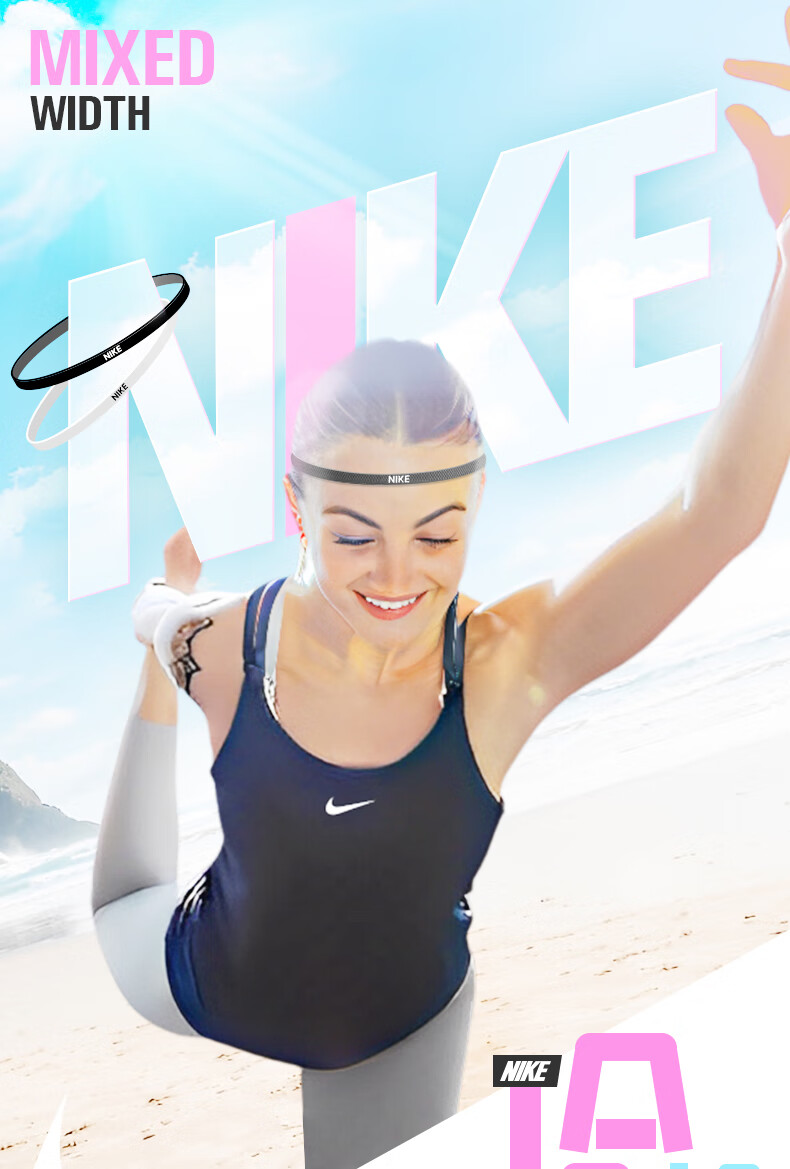 NIKE Running Basketball Fitness Sweatband Headband Set of 3 N1002040047OS 1