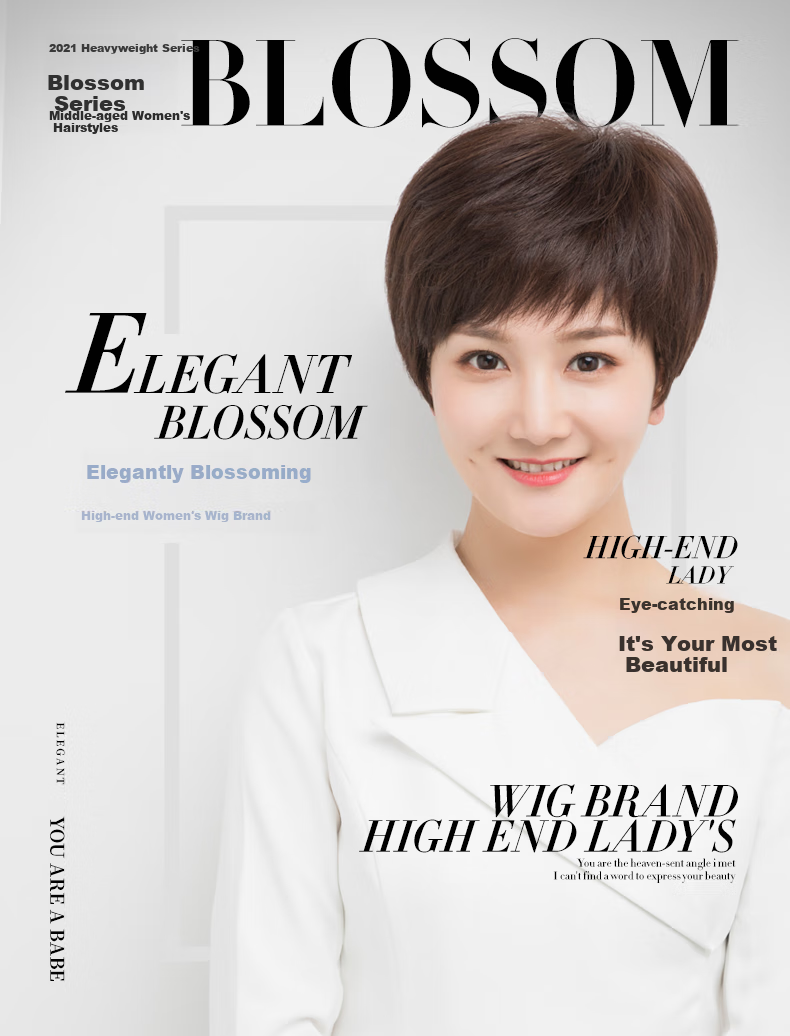 Baisitang Women's Short Wig, Real Hair, Middle-Aged And Elderly Mom Style, Natural Full Head Cover, Human Hair, Short Straight Hair, for 50-Year Covering Gray Hair 1