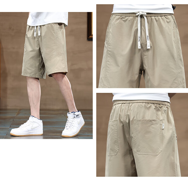 JEEP Ice Silk Quick-Dry Men's Casual Shorts, Loose-Fitting Cargo Five-Point Pants for Men, Summer 2026 Mid-Length Shorts 2