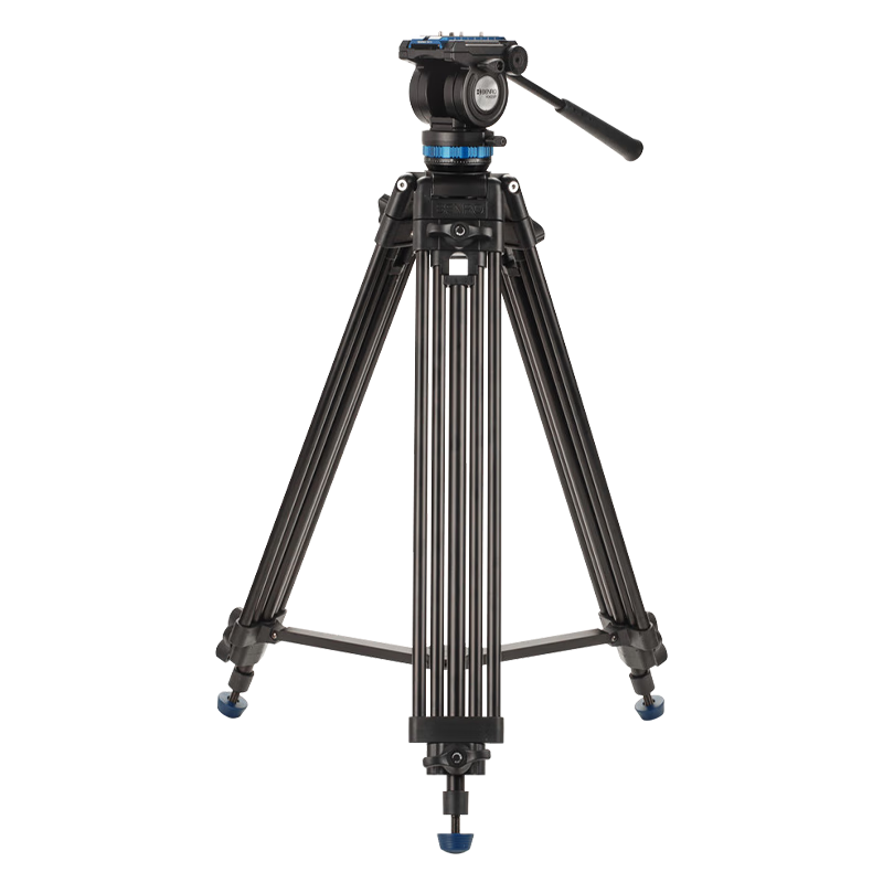 Benro KH25PCN DSLR Video Tripod, Professional Camera Hydraulic Damping Head, Photography Dual-Pillar Ball Bowl, Adjustable Level Temperature Meter Tripod Kit