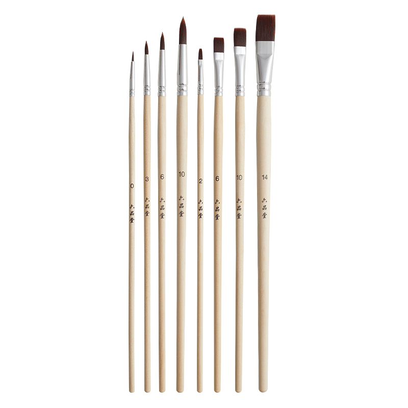Liupintang Gouache Paint Brush Set, Acrylic And Watercolor Brushes, Art Student Specialized Painting Nylon Brush, Natural Wood Handle Gouache Brush, Beginner Student Tool Kit