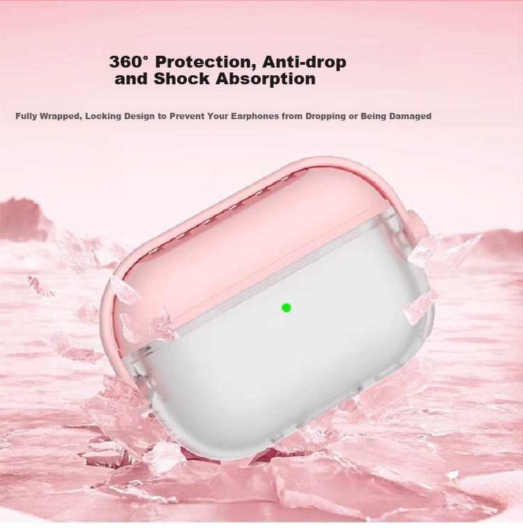 TRUST ME AirPods 3 Case, Apple Bluetooth Earphone Third Generation Silicone Protective Cover, Transparent Creative Shockproof Anti-Scratch, Semi-Transparent Black 3