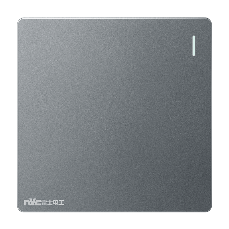 NVCleishidiangong Switch Socket, Single-Pole Single-Control 86-Type Concealed Wall Switch Panel, N25 Misty Gray