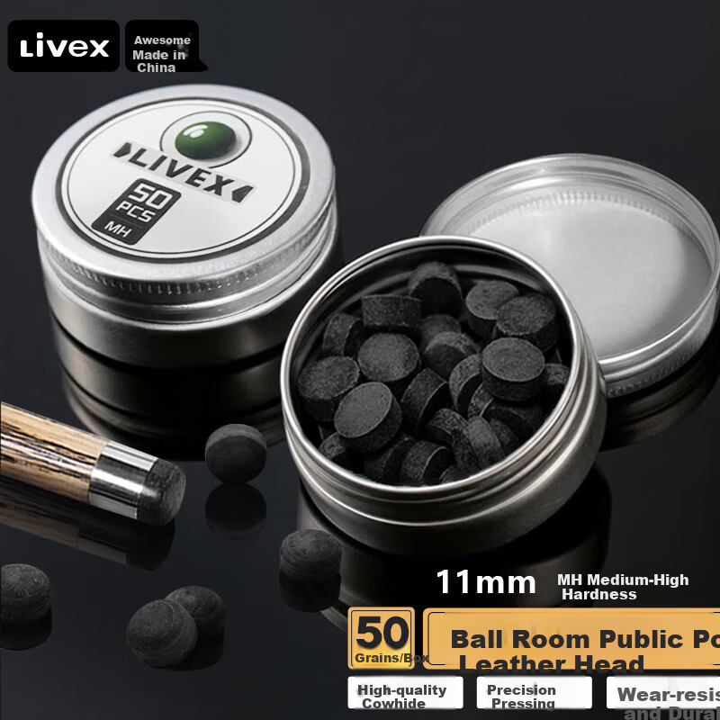 LIVEX Pool Cue Tip, Small Tip, Snooker Cue Tip, Black Eight Billiard Cue, Billiard Accessories And Supplies