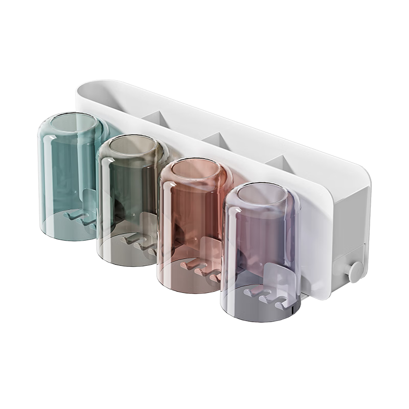 JD Jingzao Air Series Toothbrush Holder No-Drill Rinse Cup Bathroom Wall-Mounted Brushing Cup Set Double Cup Bathroom Storage Rack