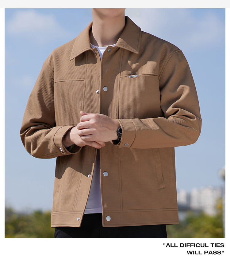 Pierre Cardin Men's Jacket Spring Autumn Winter Trendy Loose Workwear Casual Top Black XL 14