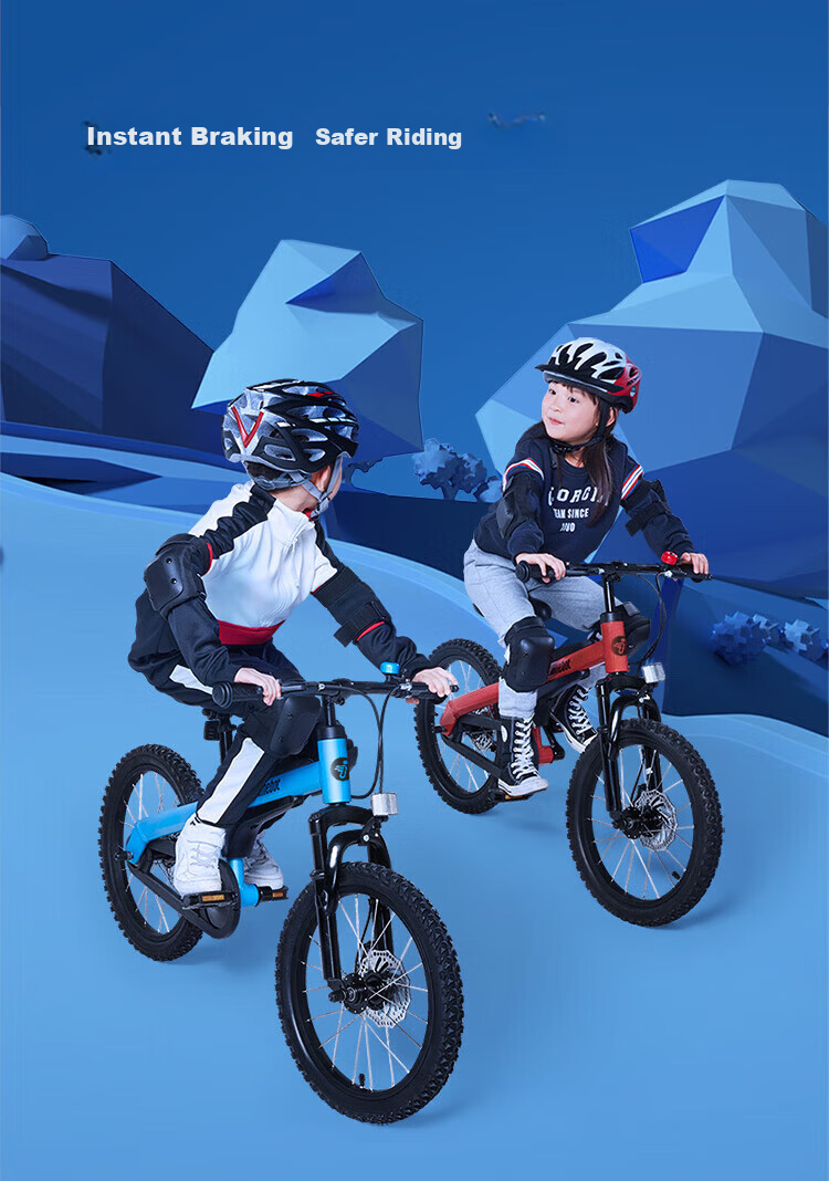 Ninebot Children's Bicycle, Suitable for Ages 5-7, Aluminum Alloy Frame, Red Color, 18 Inches, Height Range 115-135cm 4