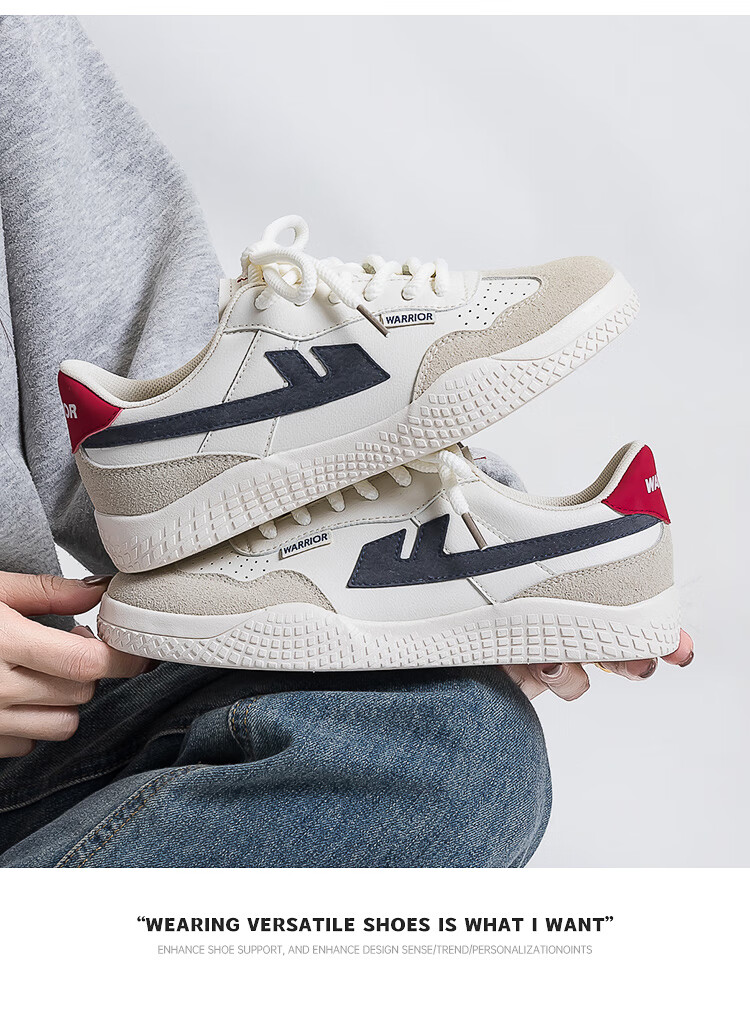 Warrior Official Women's Training Shoes 2026 New Versatile Simple Casual Sneakers Women Beige Gray Dark Blue Size 39 14