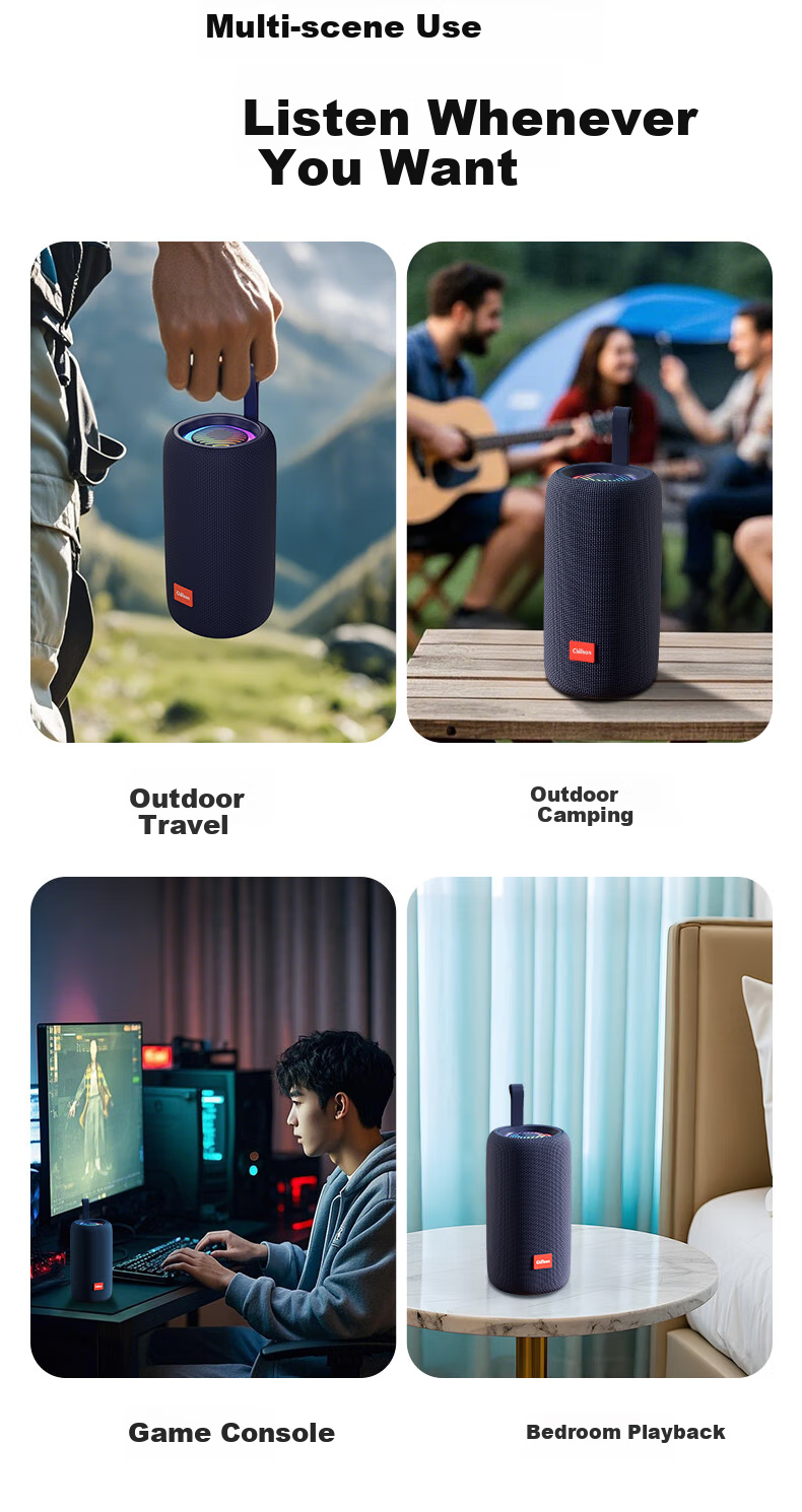 CLAISON T613 2026 New Berlin Sound Portable Bluetooth Speaker AI Tuning Long Battery Life Ambient Lighting IP67 Waterproof Harman-Level Sound 8