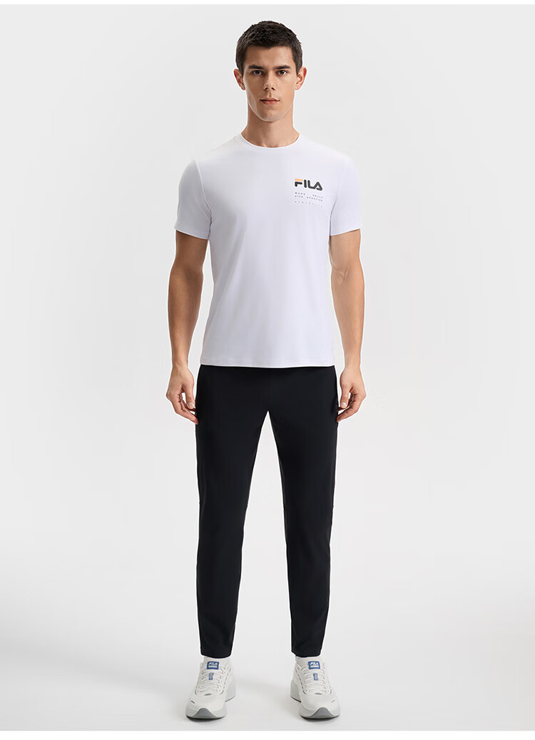 FILA Official Lightweight Knit Pants Men's Summer Thin Cool Sun Protection Fitness Straight-Leg Sports Pants 5