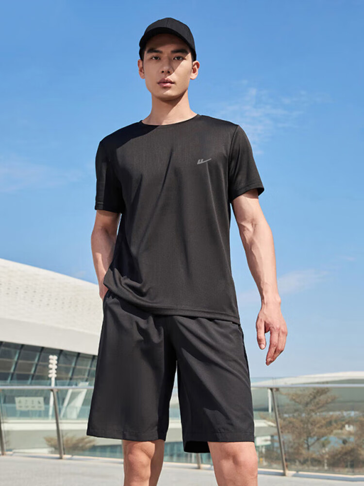 Huili Short-Sleeve T-Shirt for Men, Outdoor Sports Breathable Quick-Dry Shirt, Men's Running Training Fitness T-Shirt, Casual Round Neck Top for Me 15