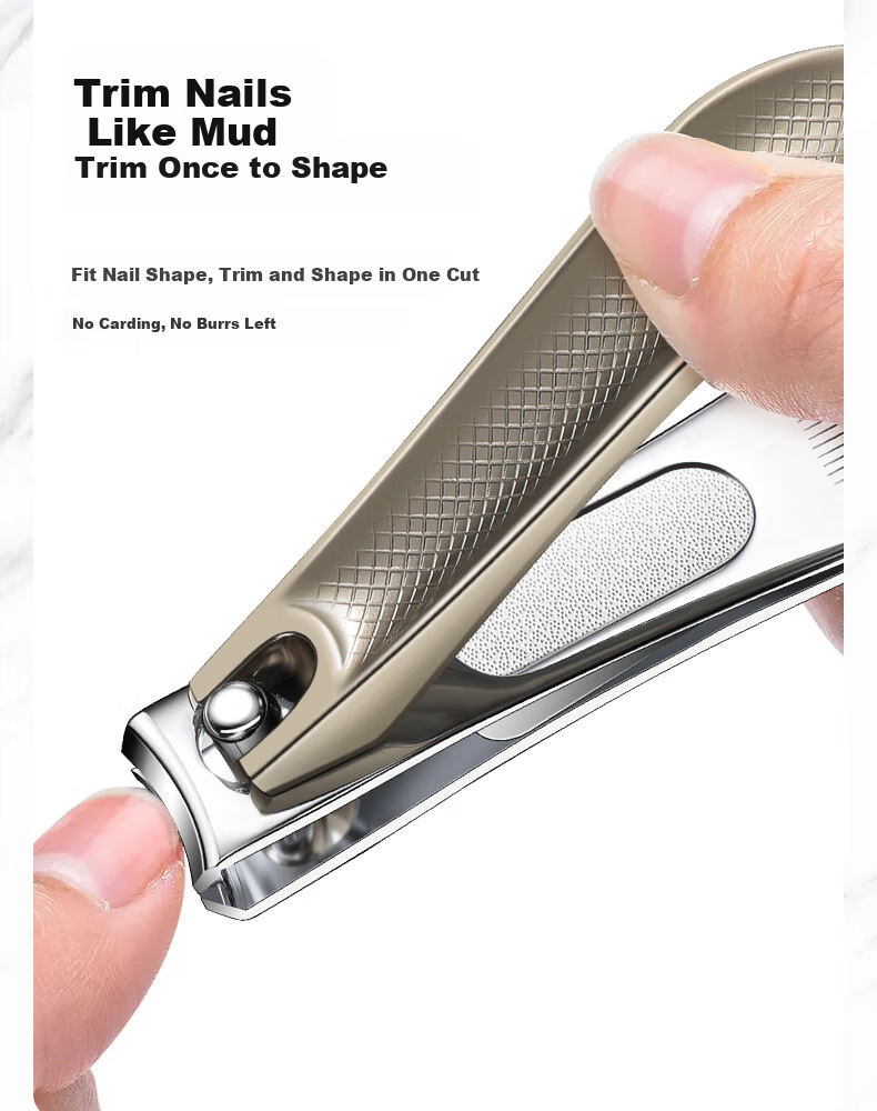 Chuangmugongfang Nail Clipper Set, Anti-Splash Nail Scissors Set, Ear Pick, Tweezers, Nail Clippers, Nose Hair Scissors, 9-Piece Set 8