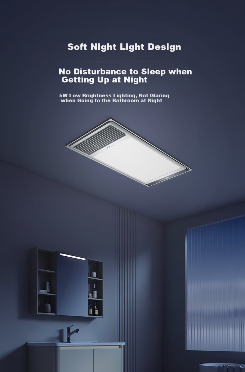 HEGII Smart Bathroom Heater, HLY Series Integrated Ceiling Light And Exhaust Fan, Heating And Ventilation Dual-Core HLY102 9