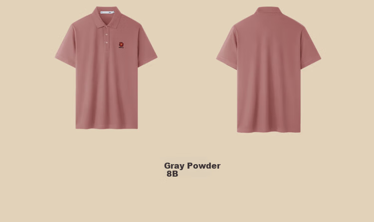 HLA Short-Sleeve Polo Shirt for Men, Yixin Cooling Sensation, Plus Size, Summer Wear 14