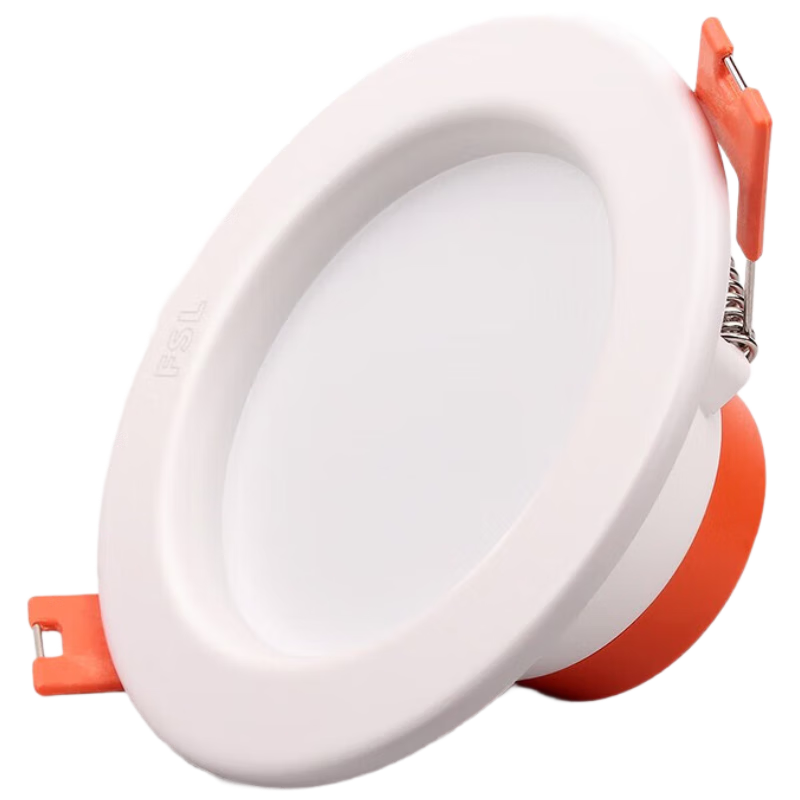 Foshan Lighting (FSL) LED Recessed Downlight 9-10cm Cutout Anti-Glare Living Room Ceiling Light 3-inch 6W Warm White (4000K) All White
