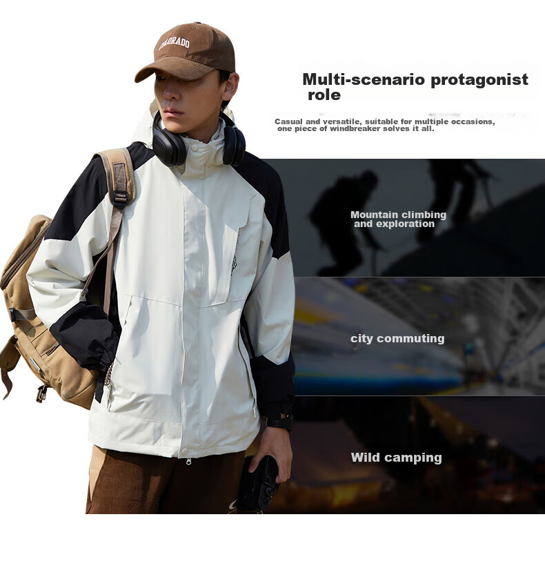 JEEP SPIRIT Windbreaker Jacket for Men And Women, Spring And Autumn Outerwear, Outdoor Windproof Coat, Warm Windbreaker 9