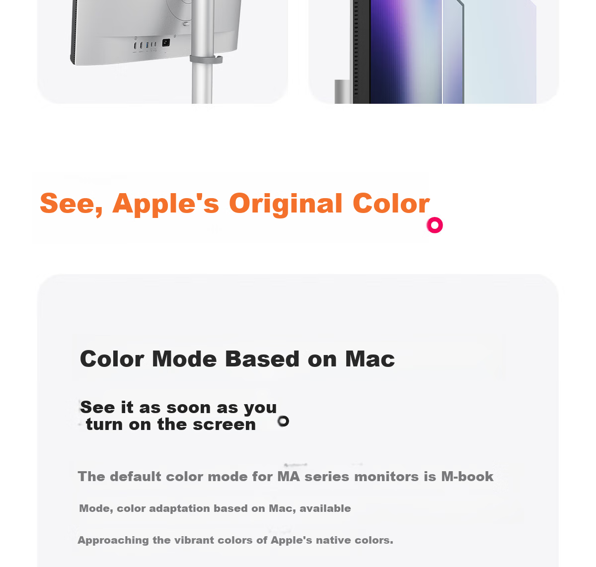 BenQ MA320UP 31.5-inch 4K Apple Color Mirror Screen HDR600 Eye-care TÜV Rheinland Certified 97% P3 Color Gamut Mac External Monitor 5