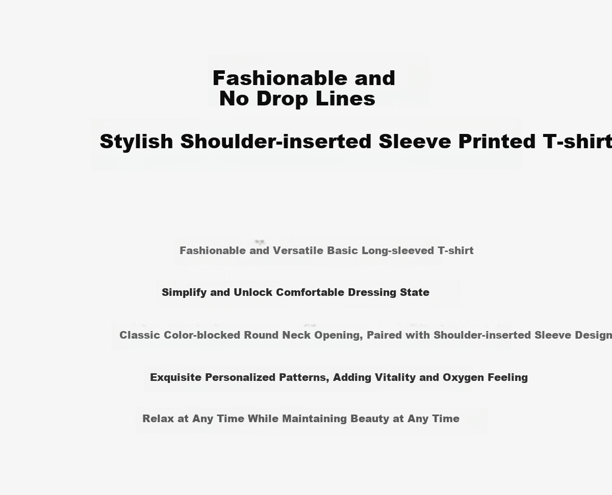 Chushen Spring And Autumn Long-Sleeve T-Shirt for Women, Wilderness Maillard Round Neck Contrasting Color Splicing Simple Loose Base Shirt S143T2022 16