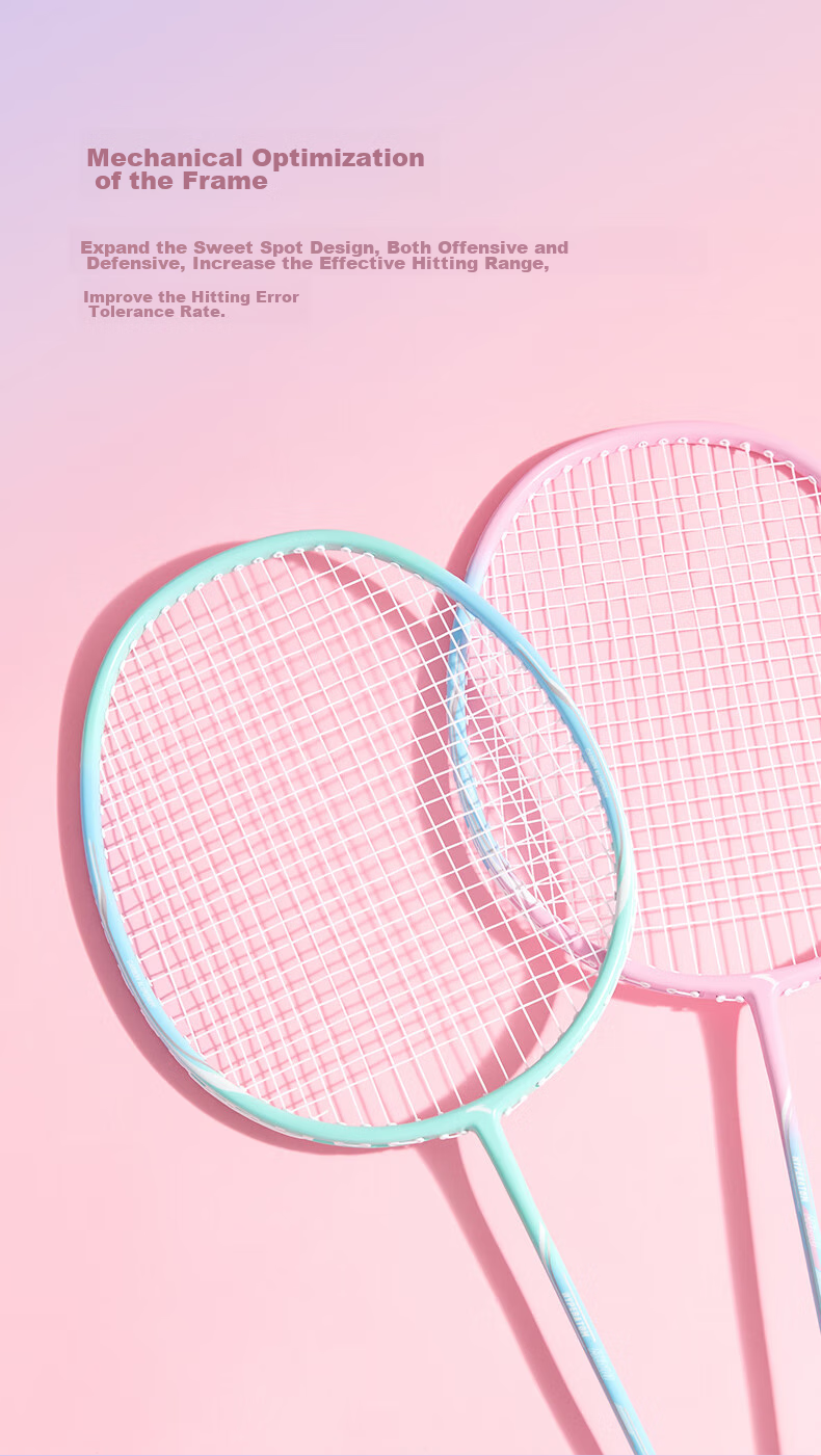 ANTA Badminton Racket for Men And Women, Ultra-Light Carbon Fiber, Beginner Entry-Level Offensive And Defensive Racket Set, Two-Piece Gift Package 2