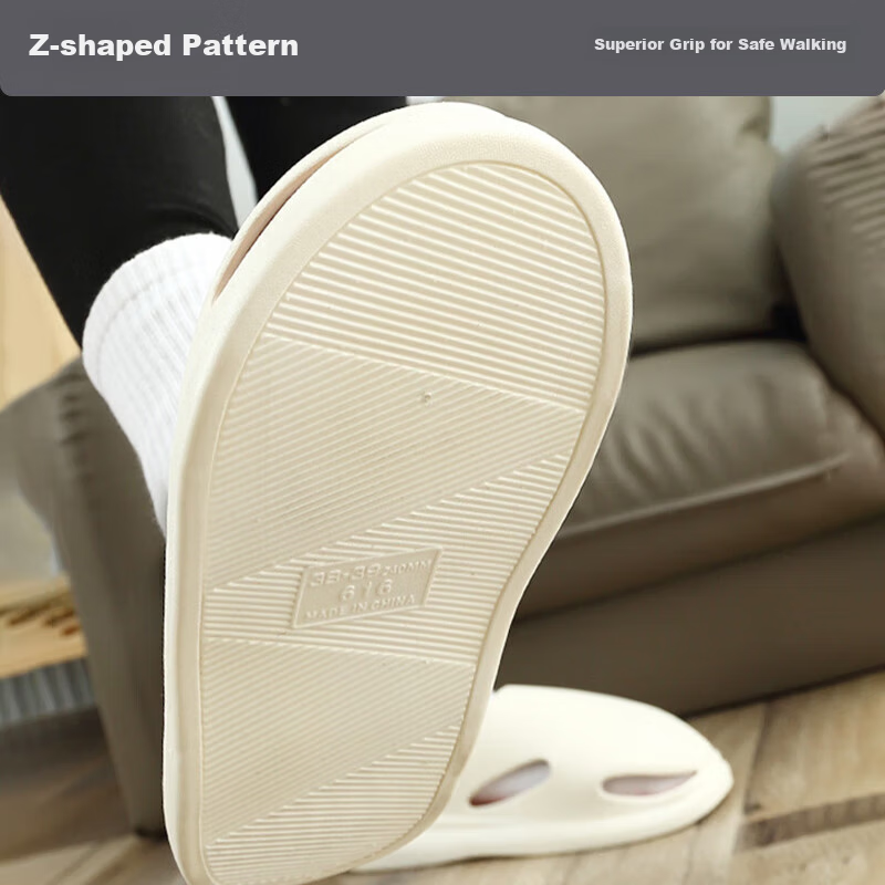 Langsha Slippers, Men's Outdoor Wear, Comfortable Slip-On Shoes, Women's Home Couple Style, Bathroom Closed-Toe Sandals, EVA Beach Sandals 12