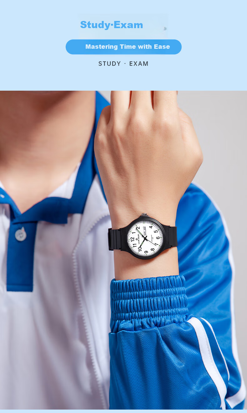 LOUIE JUELEN Student Exam Watch for Middle And High School Students, Quiet Mechanical Waterproof Quartz Watch for Teenage Girls And Boys 11