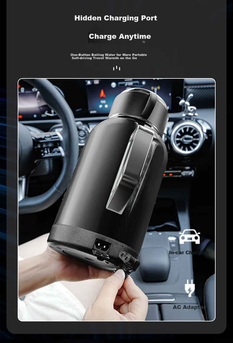 SECRETSBOX Car Kettle 2025 New Model 12v24v Universal Truck-Specific Insulated Integrated Electric Kettle Heating Water Cup 11
