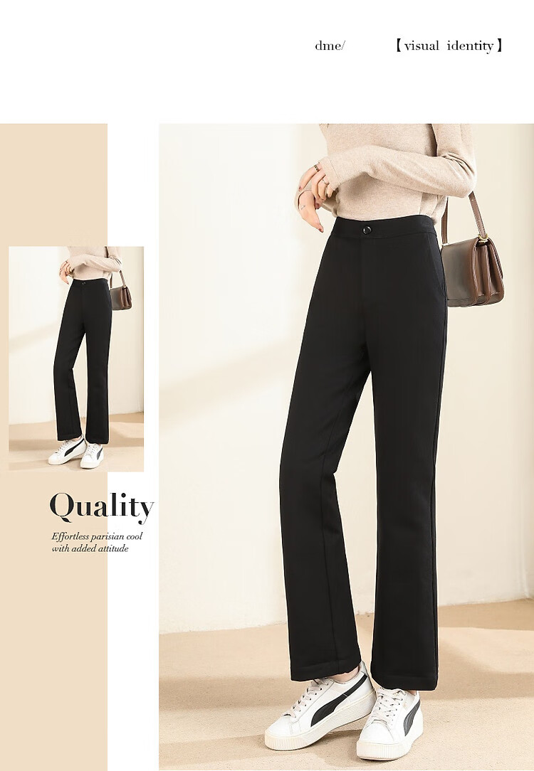 DME Warm Capture Winter Lightweight Insulation Cold-Proof 90% Duck Down Filling Versatile Women's Flared down Pants, Carbon Black, Size L 17