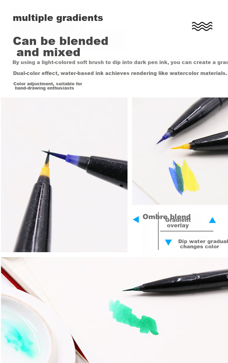 Pentel Color Soft Brush Pen, Scientific Calligraphy Brush, Fine Journaling And Drawing Pen for Greeting Cards, Soft Tip Xiu Li Pen SESF30C Yellow 4