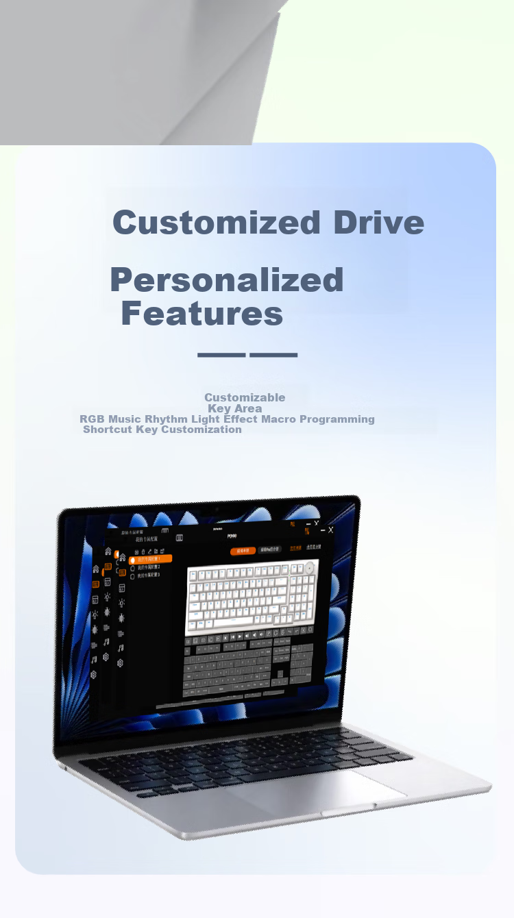 Xuanpai PD98 PRO Tri-Mode Wired/Bluetooth/Wireless Custom Mechanical Keyboard for Gaming And Office Use with Full Hot-Swappable Keys And Gasket Mount, Ultra-Silver Switches, Panda Desig 11