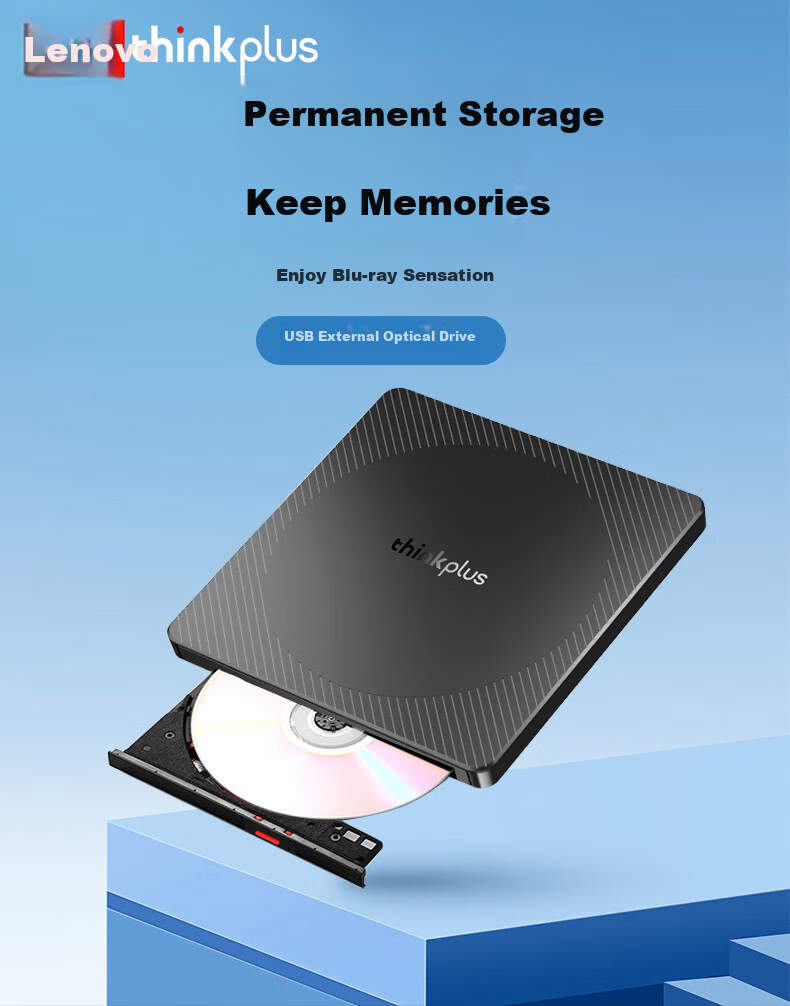 ThinkPad Lenovo 6x Speed External Blu-Ray Drive, BD Blu-Ray Burner, DVD Mobile Drive, External Optical Drive, 3D Ultra HD Reading And Writing Laptop Optical Drive, External TX805 2