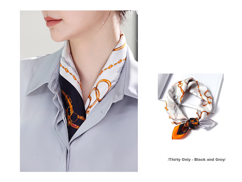 Hangsifu Silk Scarf, Mulberry Silk Neck Scarf, Square Scarf, Mother's Birthday Gift, Ladies' Gift Box, Practical Holiday Mid-Autumn Festival Gift 14