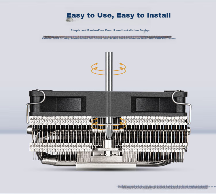 Silverstone FM620Pro Black 6-Heatpipe Dual Tower Air CPU Cooler (High Thermal Conductivity/Reflow Soldering/Multi-Platform/Six Heatpipes) 4