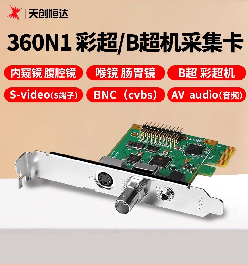 TCHD Video Tianchuang Heda Video Imaging Capture Card Medical Simulation Signal S Terminal BNC Endoscope Ultrasound X-Ray CT Medical Imaging SDK Development TC-360N1 1
