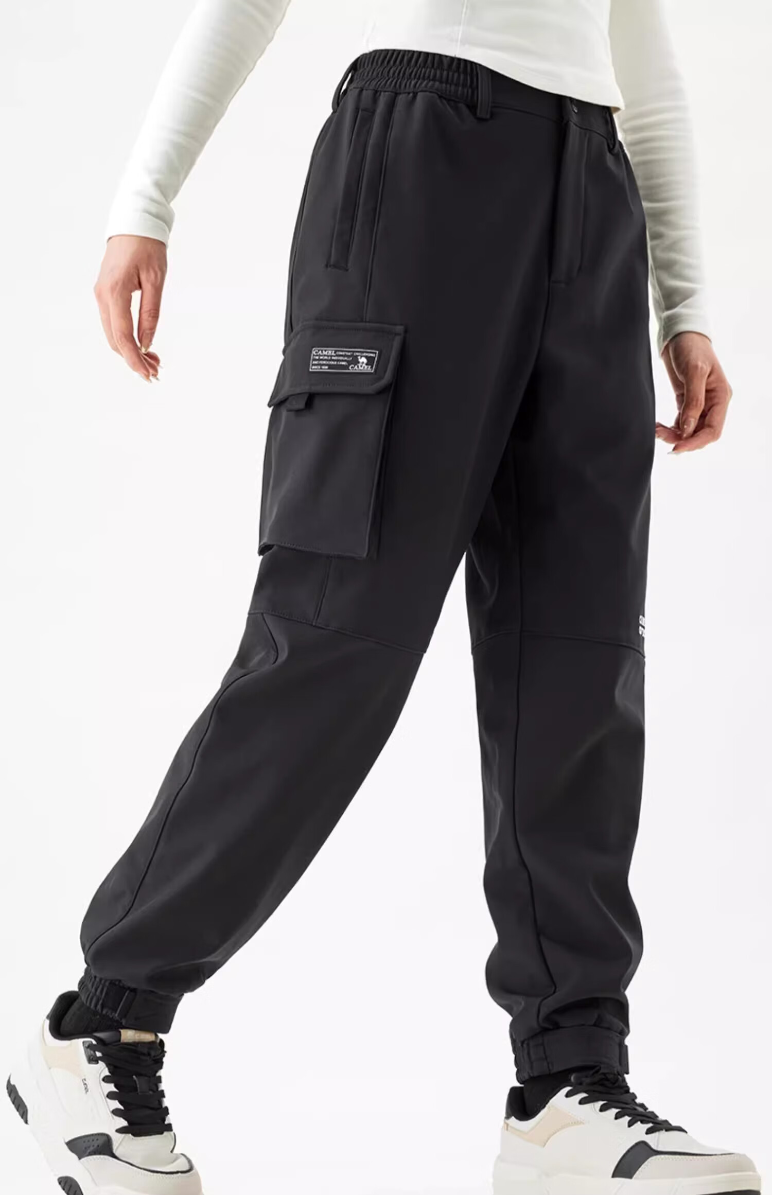 CAMEL Softshell Sports Pants Windproof Ski Pants Thermal Hiking Pants Ski Wear Winter Fleece Thickened 3862 L 8