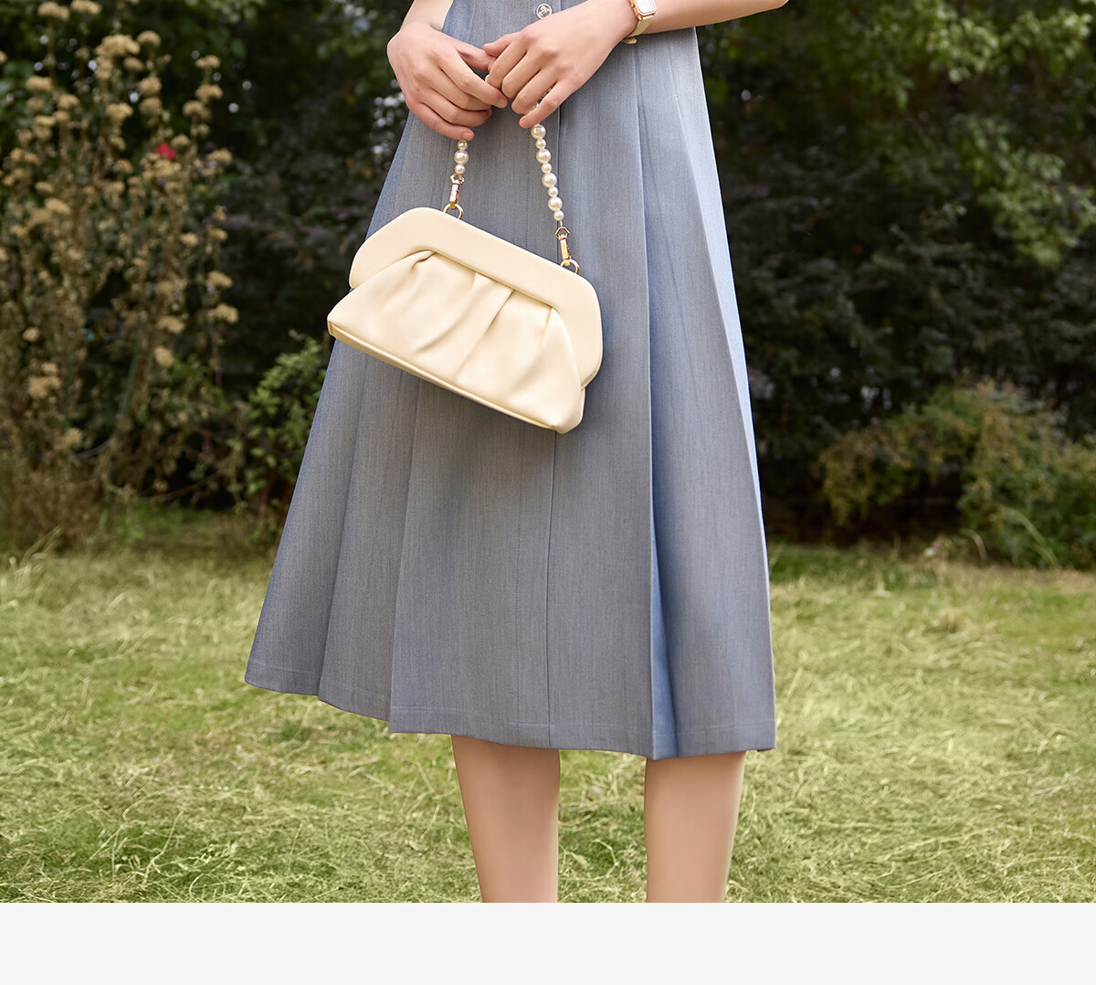 Chushen Summer Short-Sleeve Dress for Women, Retro Color-Block Lapel, Waist-Cinching Slimming, Commuter Casual Dress S52Q036 3