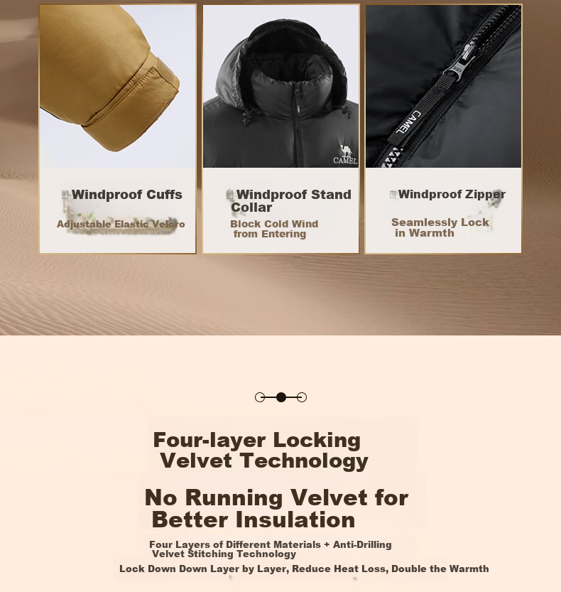 CAMEL Flame Mountain down Jacket 2.0 Wang Junkai Edition [Wang Zhe Kai Armor] Men's Thickened Warm Coat for Winter 16