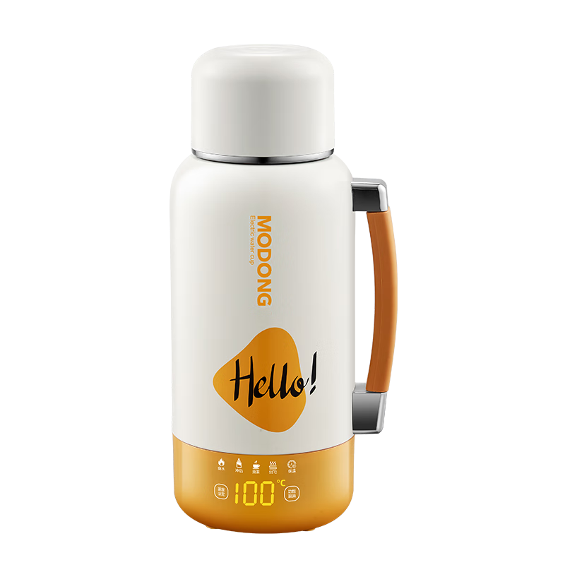 Modong Vacuum Insulated Car Kettle Portable Electric Heating Cup 316 Stainless Steel Travel Baby Milk Preparation Constant Temperature 1L Large Capacity Thermos MD-DSB17C