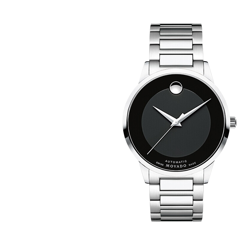 Movado Swiss Watch, Modern Classic Series Wristwatch, Mechanical Stainless Steel Strap Men's Watch 0607192, Gift/giving