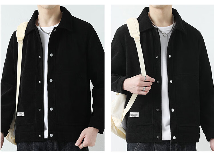 ROMON Men's Jacket, Spring And Autumn Casual Business Style, Youth Tobacco Jacket, Workwear Outerwear, Beige Color, Size 4XL 8