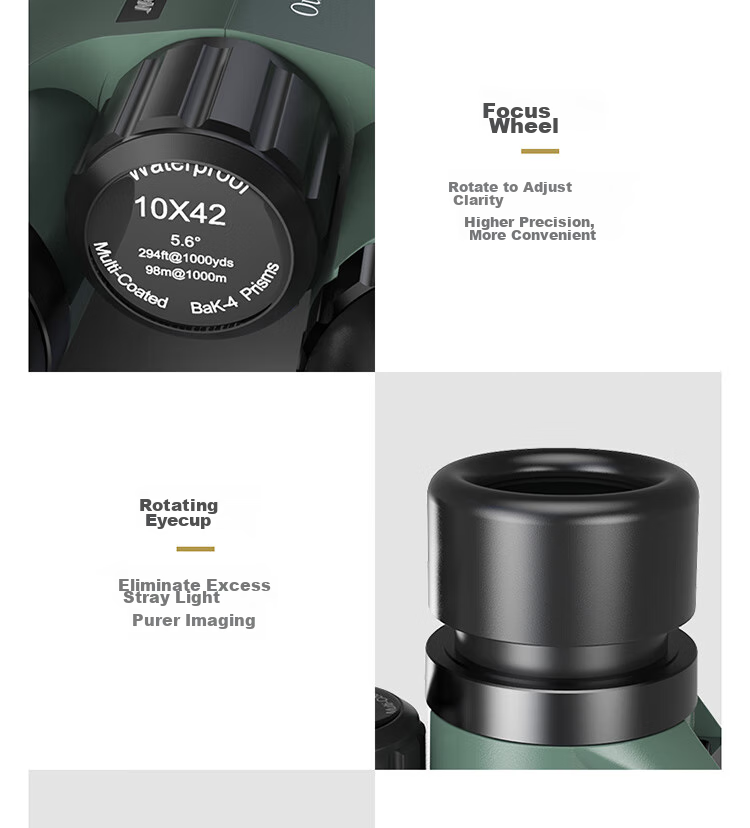 Xingtelang Original X Green 8X42 High-Definition High-Magnification Nitrogen-Filled Waterproof Low-Light Night Vision Professional Binoculars for Concerts 25