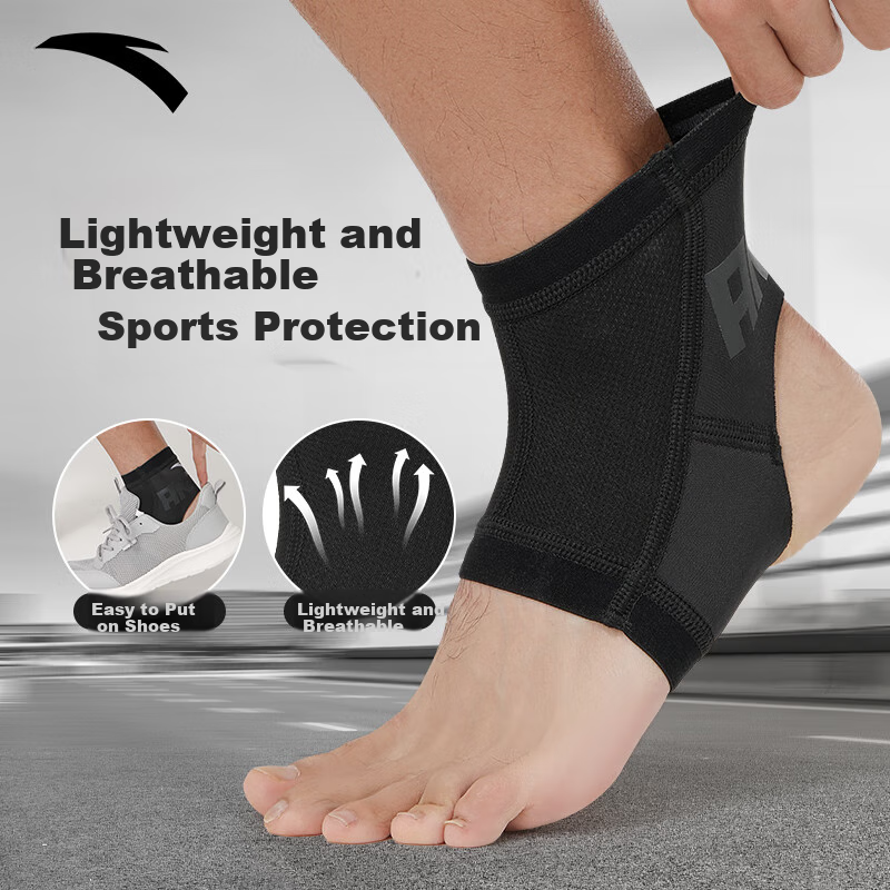 ANTA Ankle Brace, Foot Support, Prevents Sprains, Post-Injury Fixation, Supports Basketball Sports Ligament Injury, Lightweight, Black, Size L