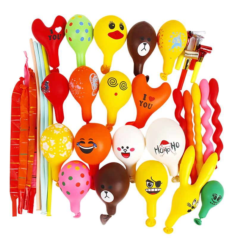 Dipple Non-Toxic Thickened Shaped Kids Balloon Multi-Style Rabbit Cartoon Mixed Color Birthday Decoration Balloon Set