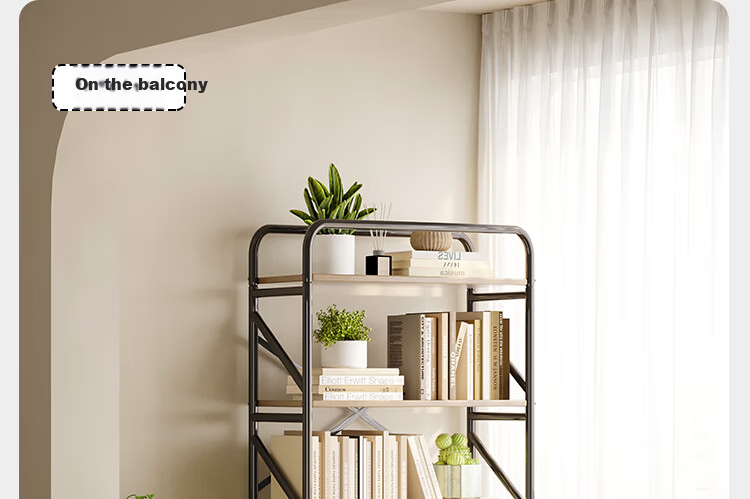 Yicainianhua Internet-Famous Bookshelf, Floor-Standing Storage Rack, Mobile Metal Steel-Wood Storage Shelf, Printer Stand 4387 - with Mobile Wheels 18