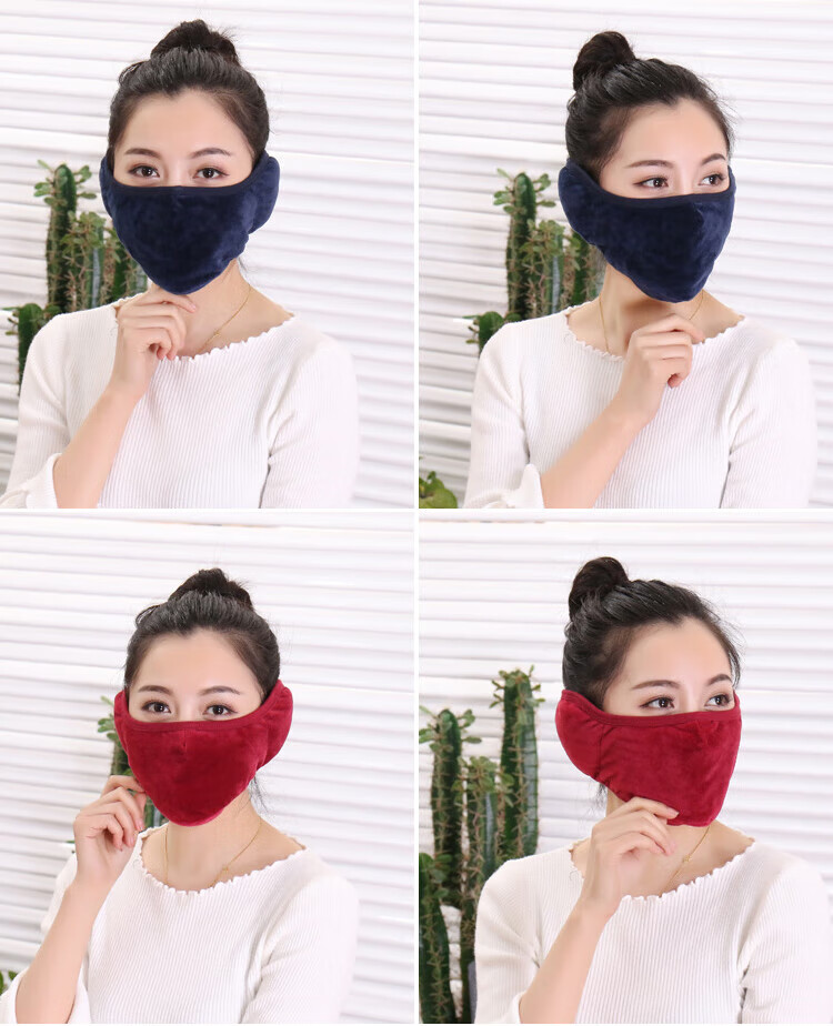 Adandyish Black Earflap Balaclava, Adult Autumn And Winter Windproof Warm Cycling Mask for Men And Women, Dustproof Cold-Proof Thickened Protective Cover 3