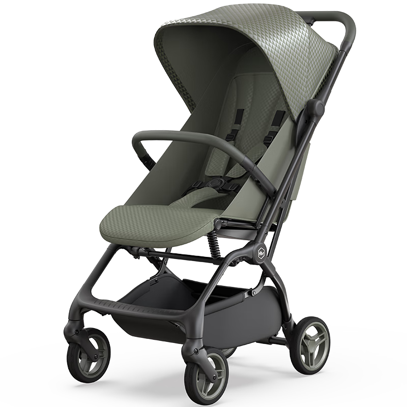 HBR Stroller, Lightweight High-View Children's Carriage, Can Sit And Lie Down, Mpro Automatic Folding, Dark Gree