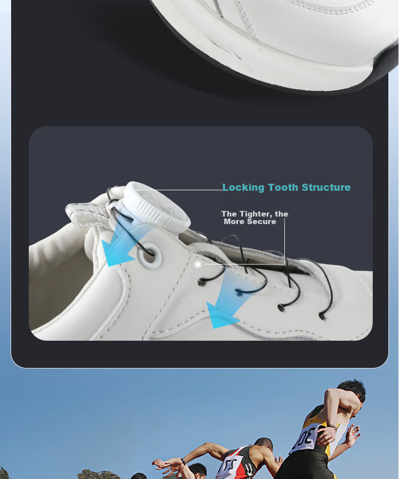 FOOTOPPO Rotary Buckle Shoe Laces, Lazy Buckle, Rotating Fastener, Sports No-Tie Shoe Buckle, Rotating Button for Me 8