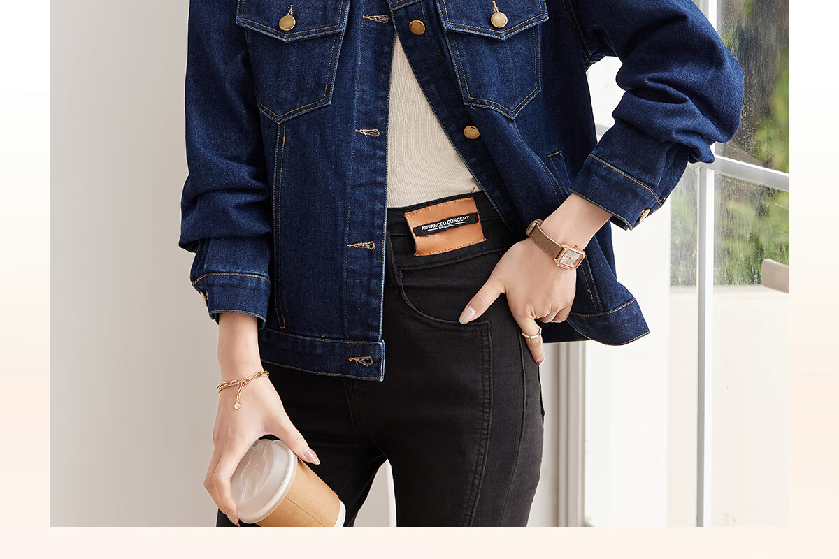 She Enjoy Vintage Denim Jacket Women Commuter Versatile Short Cardigan T53D040 4